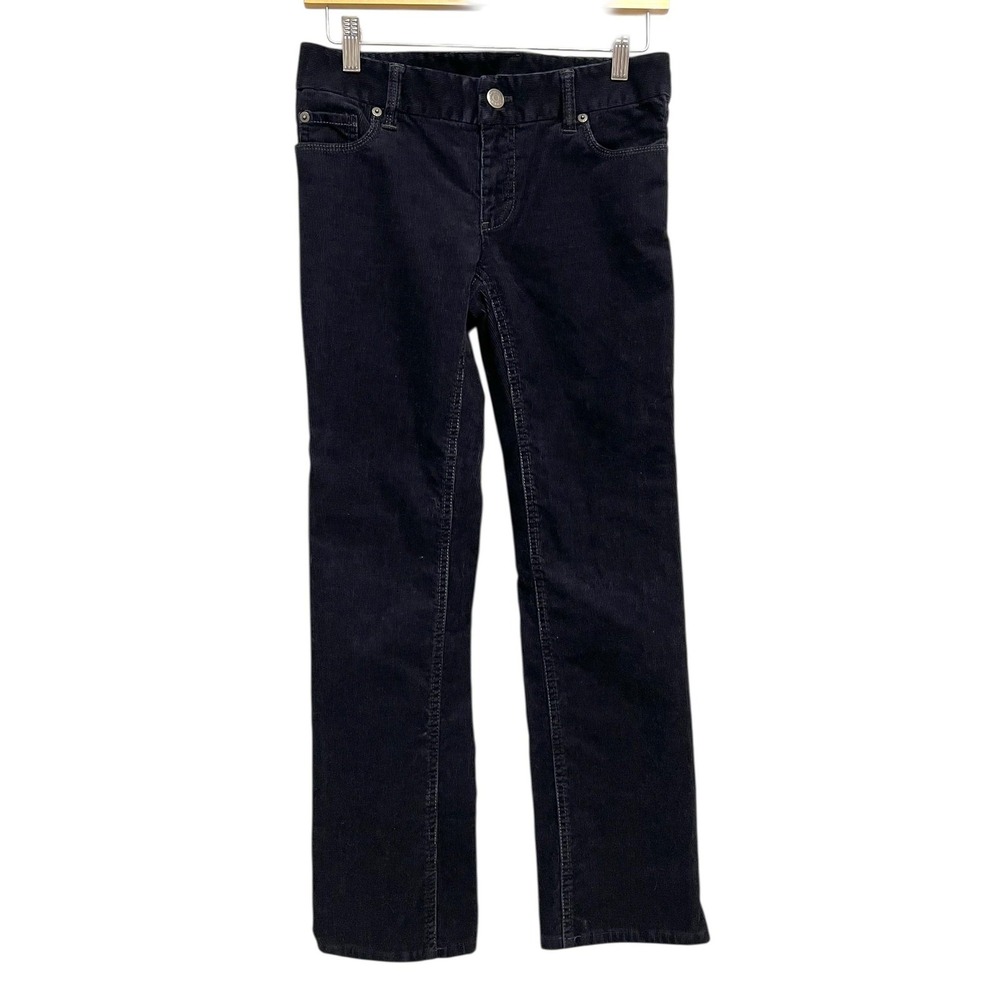 J Crew‎ Pants Womens 0R Navy Blue Corduroy Favorite Fit Straight Leg Stretch